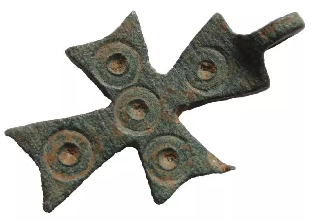 Byzantine Cross Pendant, Bronze, 7th - 13th century AD  2   28mm