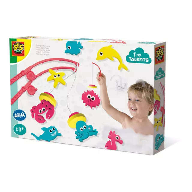 SES CREATIVE Children's Tiny Talents Fishing In The Water Bath Playset, Unisex