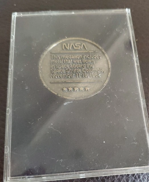 Nasa Sts-5 Medallion Coin Blended Metal Flown In Space Nasa 25Th Anniversary 4