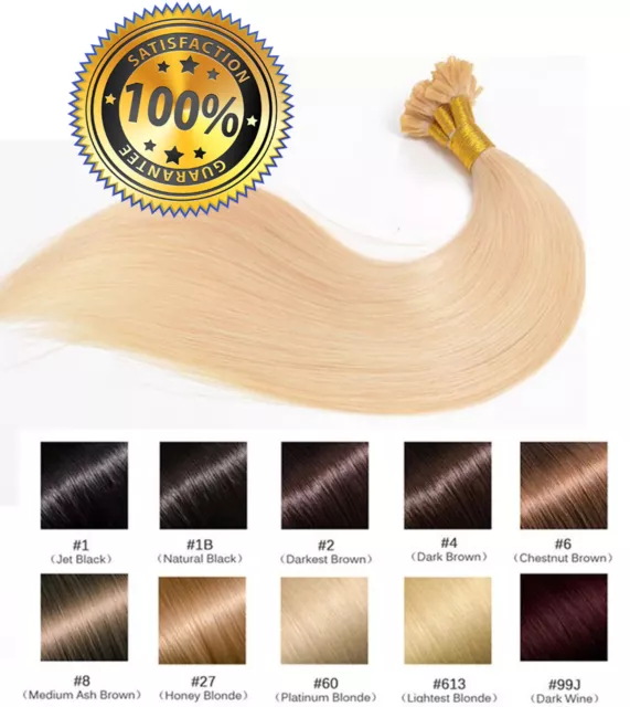 50 100 150 200 EXTENSIONS POSE A CHAUD CHEVEUX 100% NATURELS QUALITE REMY 1g FR