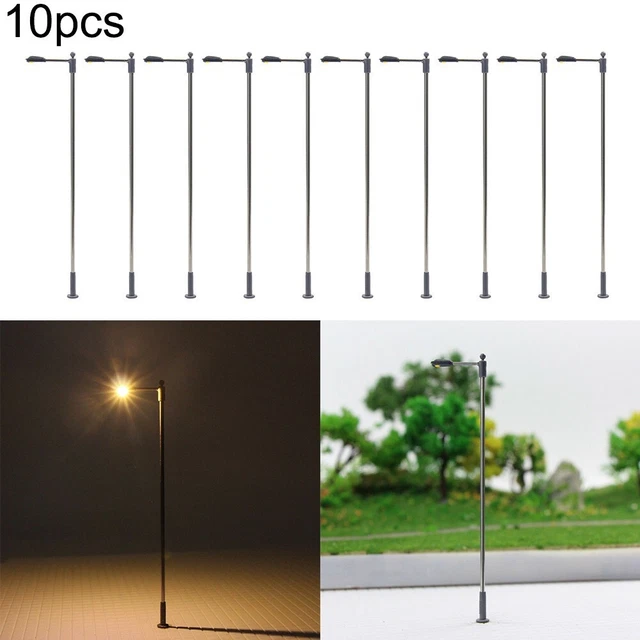 Langlebig Modell Licht Modell OO Straße Warmweiß 10 Stück Zug 1:75~87 3V 9cm