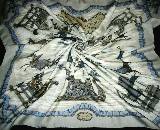 Foulard Carré Hermès En Soie - Made In France, Multicolore, état Occasion - Écharpe Bandana