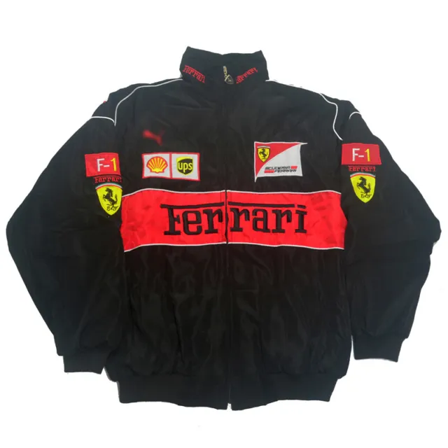 New 2024 FERRARI Black Embroidery EXCLUSIVE JACKET suit F1 team racing M-XXL@