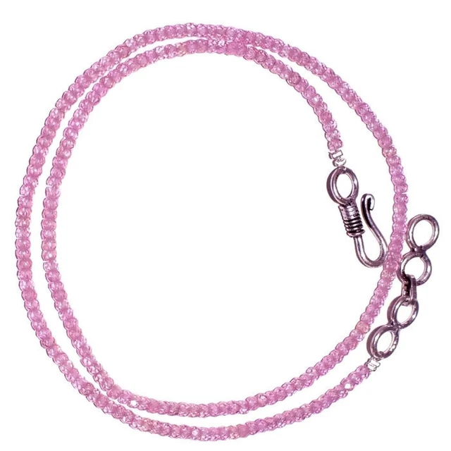 Pink Zirkonia Edelstein 33-91.4cm Strang Halskette 3-4 Rondelle Facettiert Beads