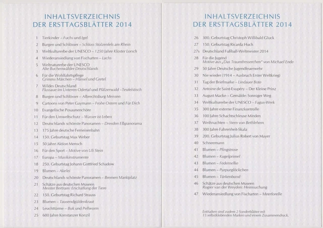Bund ETB. "Jahrgang 2014", komplett und einwandfrei mit Inhaltsverzeichnis.