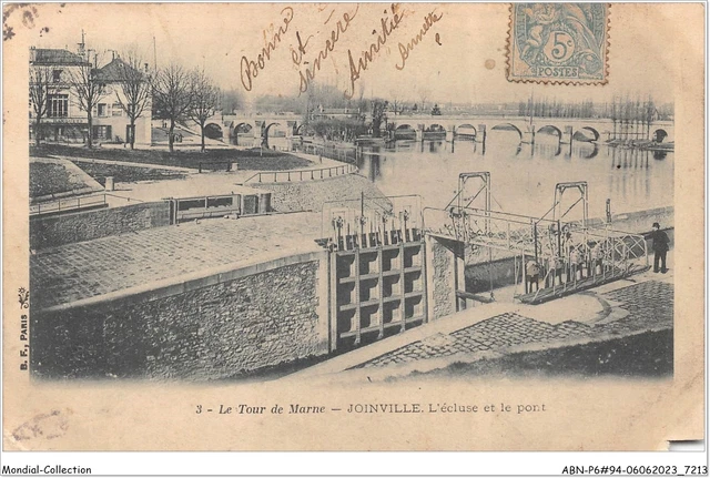 ABNP6-94-0535 - le tour de marne - JOINVILLE - l'ecluse et le pont