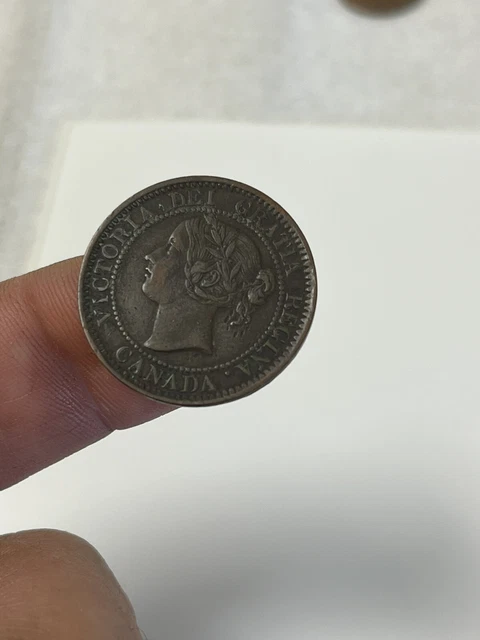 1858 Canada One Cent Circulated Condition