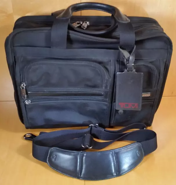 Tumi 26141D4 Alpha Ballistic Nylon Expandable Laptop Messenger Briefcase Bag