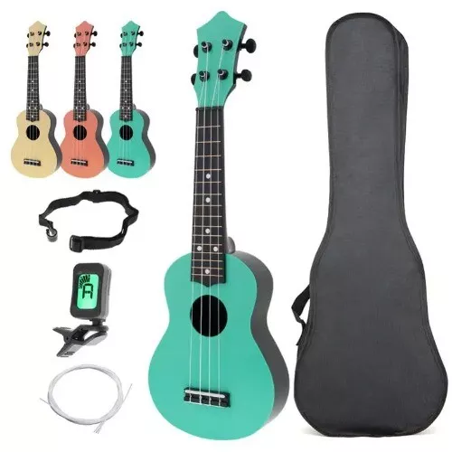 Soprano Ukulele with Gig bag+Tuner+Strap+Strings Kit 15 Frets ukulele guitar