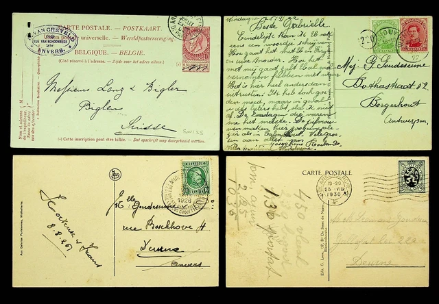 Belgique 1922-30 5v Wenduyne Sur Mer / Middelkerke / Blankenberghe Port 4 Carte