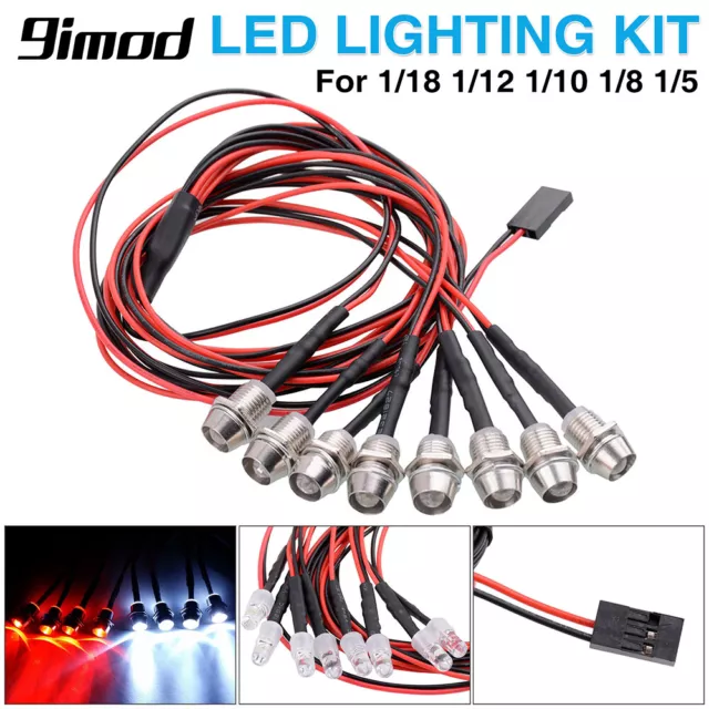 RC LED Licht Sets für 1/18 1/12 1/10 1/8 1/5 RC-Car Traxxas HSP SCX10 D90 Tamiya