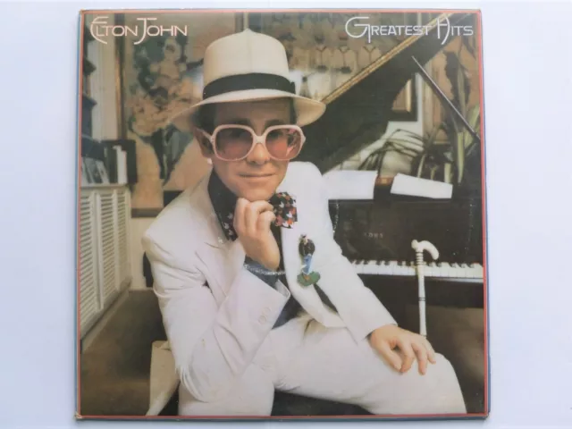 Elton John Greatest Hits LP DJM DJLPH442 EX/VG 1974 translucent red vinyl with i