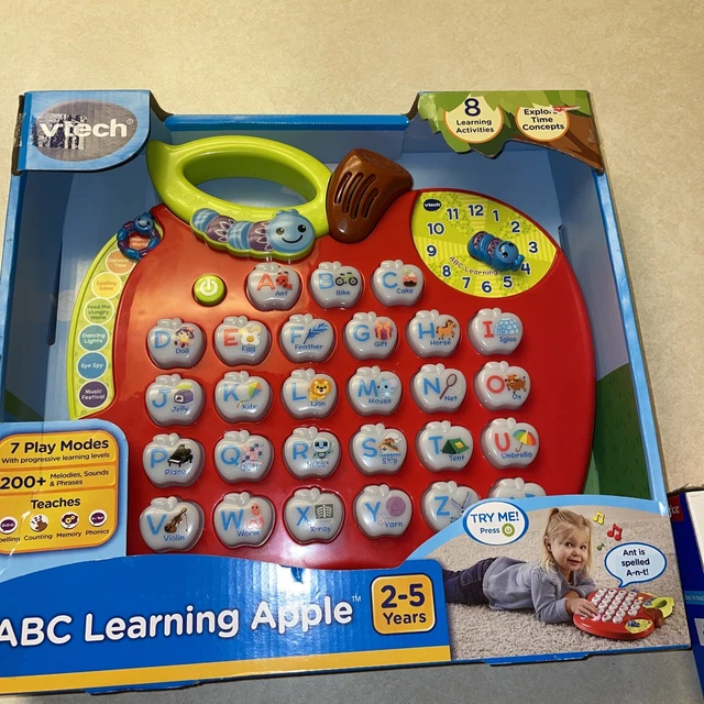NEW VTECH ALPHABET Apple ABC Learning Toy Ages 2-5 Preschool Electronic ...