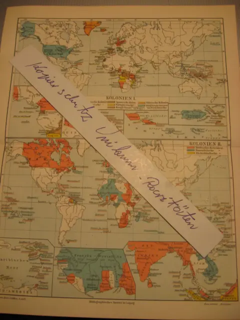 Karte von 1904 Deutsche und Europa Kolonien in Afrika-Übersicht Original