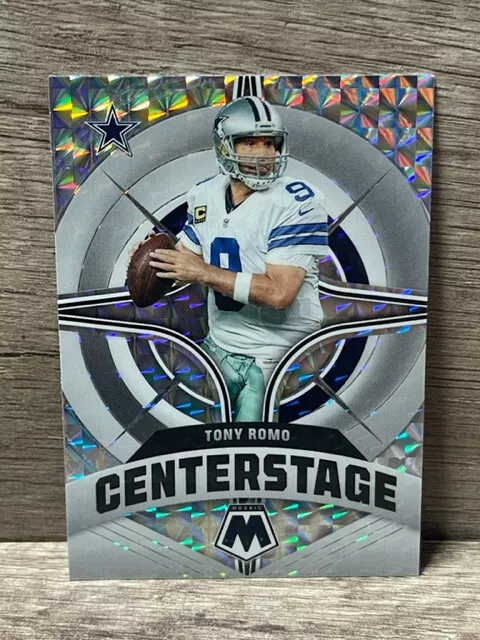 2022 Panini Mosaic Center Stage Mosaic Silver Prizm Tony Romo #CS-7 Cowboys