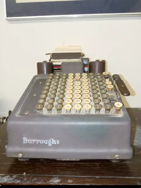 L@@K!! Rare Vintage Burroughs Portable Calculator 1920's Antique Typewriter