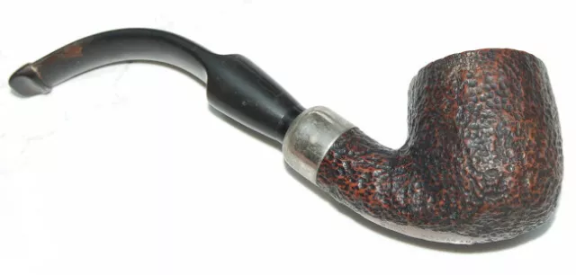 Large Italian Savinelli Dry System Sandblast Bent Briar – Excellent Condition