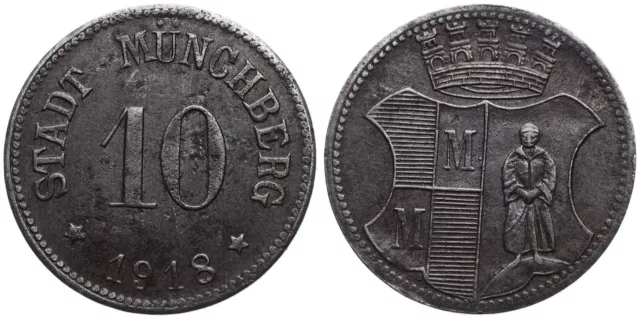 Deutschland - Stadt Münchberg 10 Pfennig 1918 - Notgeld Kriegsgeld