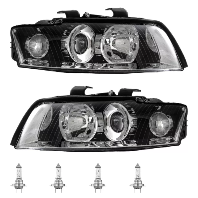 Halogen Scheinwerfer Set rechts & links H7/H7 für Audi A4 Avant inklusive Lampen