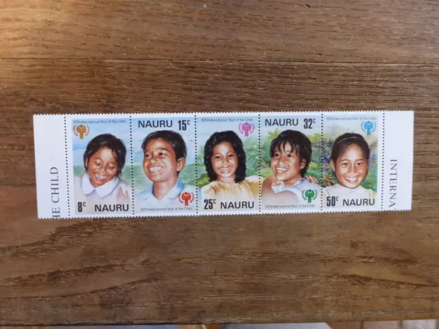 Nauru 1979 Year Of The Child Strip Mint Stamps