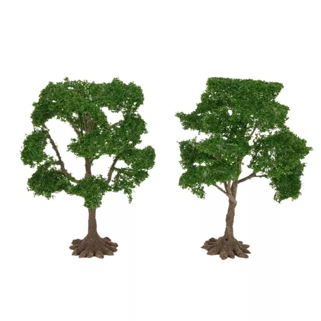 Train Modèle Arbres Wargame 10cm 2pcs 2x Vert Paysage Miniature Modèles