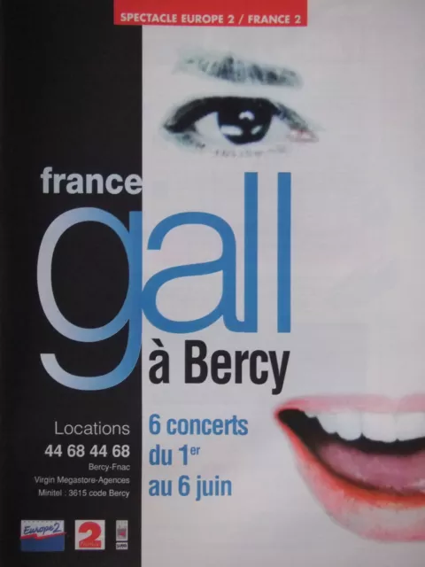 Publicité 1993 Spectacle Europe 2/France 2 Avec France Gall - Advertising