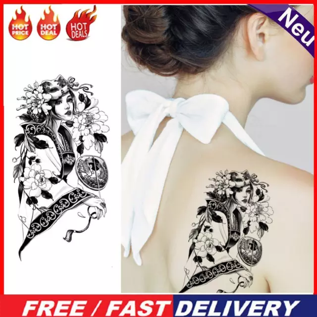 6PCS Body Art Tattoo Sticker Waterproof Half Arm Beauty Tattoos Stickers