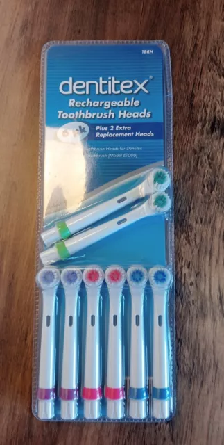 Aldi Dentitex Teste Spazzolino Ricaricabili Ricambio (8 CONFEZIONE) (ET006)