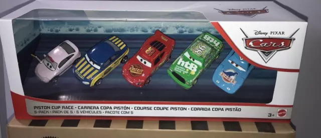 Disney Pixar Cars Piston Cup Race 5 Pack w/ The King NEW