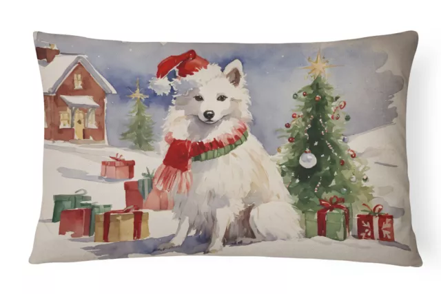 American Eskimo Christmas Canvas Fabric Decorative Pillow DAC1221PW1216