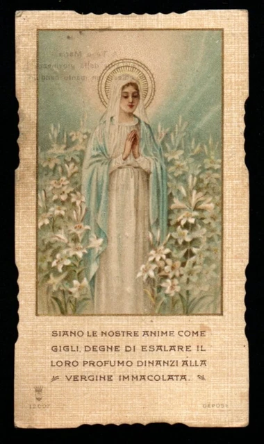 b240 Santino Santa Lega Eucaristica SLE S.L.E. 12007 Madonna Immacolata