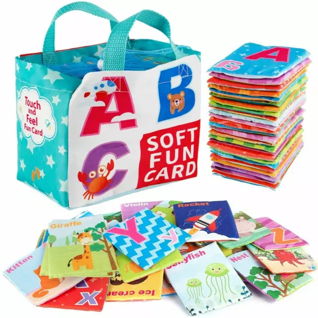 26pcs Soft Cloth Baby Kids Children Intelligence Development Cognize Book Toys