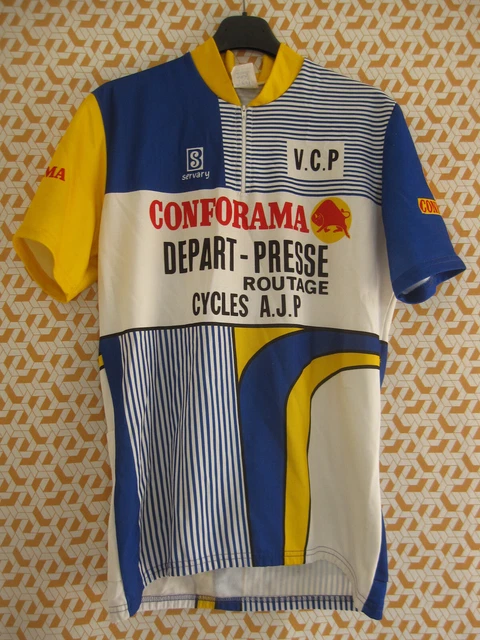 Maillot Cycliste Vintage Sibille Oliveira Des Années 80 - Taille L