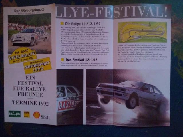 Neuwertiges Poster Int. ADAC Eifelrallye 2