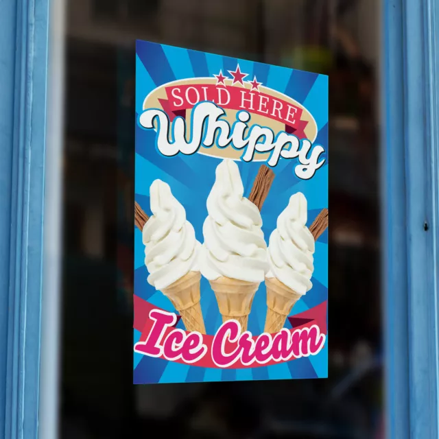 Mr Whippy Ice Cream Sold Here Adhesive Printed Vinyl window Wall sticker Sign