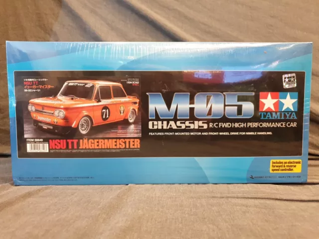 Tamiya RC 1:10 NSU TT Jägermeister M-05 Chassis Neu Ovp