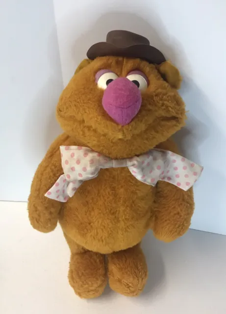 Vintage 14" Fozzie Bear Plush Jim Henson Muppets Fisher Price Doll