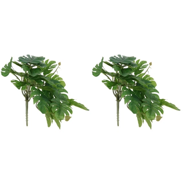 2 PCS Fausse Plante Rotin D'aménagement Paysager D'aquarium Reptishuile Algue