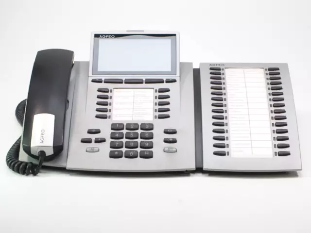 AGFEO ST 45 S0/UP0 Systemtelefon Silber + Tastenerweiterung STE 40; K86 256 AGFEO ST 45 S0/UP0 Systemtelefon Silber + Tastenerweiterung STE 40; K86 256