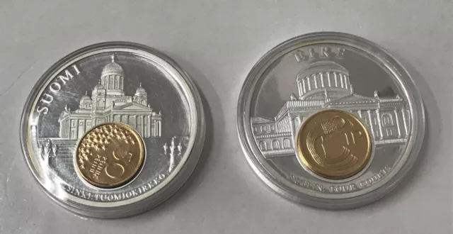 Lot 2 Medailles Monnaie De Paris Suomi Finlande Et Eire Ref58613