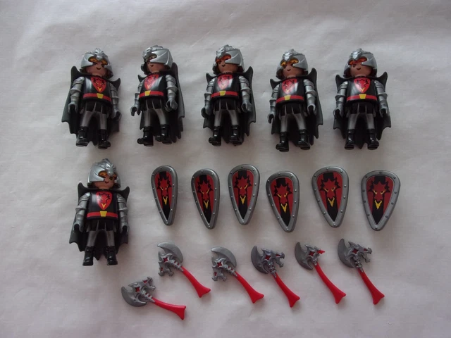 PLAYMOBIL ARTHUR LE chevalier du Dragon Noir Ensemble de 4 personnages PLAYMOBIL ARTHUR LE chevalier du Dragon Noir Ensemble de 4 personnages