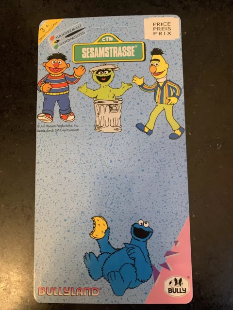 Bully Bullyland Blisterkarte Pappe Sesamstrasse Figuren Ernie Bert Cookie Oskar