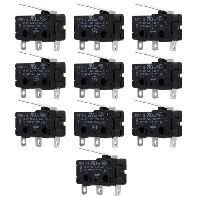 Interruttori Microonde 15 Microinterruttori Youmile V-15-1C25 - SPDT, 125V/ 250V, Per Microonde E Elettrodomestici Pulsanti Scatto SPDT