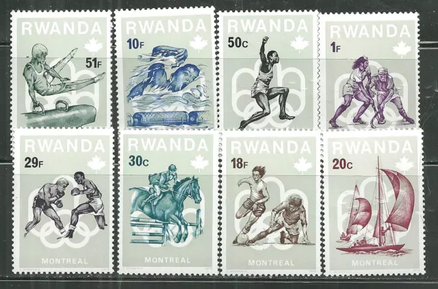 Rwanda 738-45 Mnh 21St Olympic Games Montreal