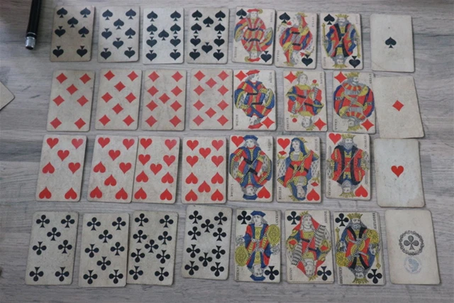 Ancien Jeu De Cartes Administratif – Contributions Indirectes, 1853 – As De Trèfle Coupé