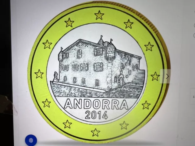 1 Euro Andorra 2014 Kursmünze aus Rolle entnommen.Unc.