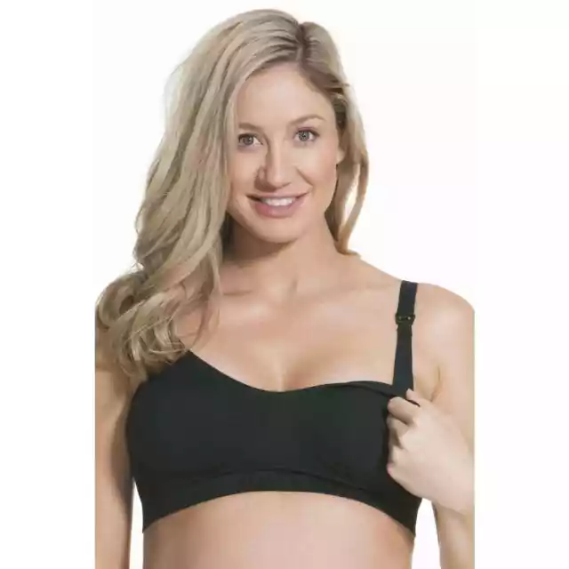 New Cake Lingerie Women's Black Rock Candy Seamless Soft Nursing Bra Size S