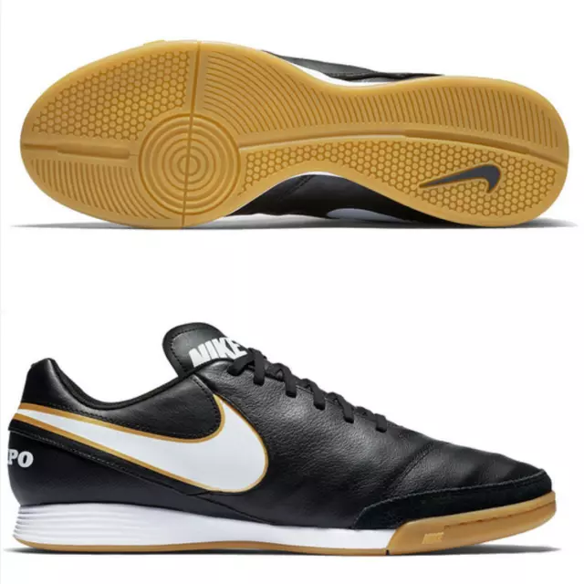 Neu Nike Tiempo Genio II Leather IC Hallenschuhe Größe 48 Nikepreis 64,95 Euro
