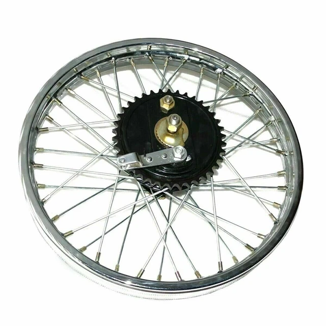Royal Enfield Bsa Jante Arrière 19'' Complète Avec Moyeu Rayon Demi Largeur
