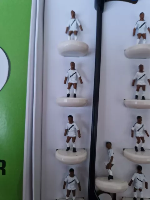 Top Spin Table Soccer Subbuteo Football Team White Shirt With Black Stripe 3